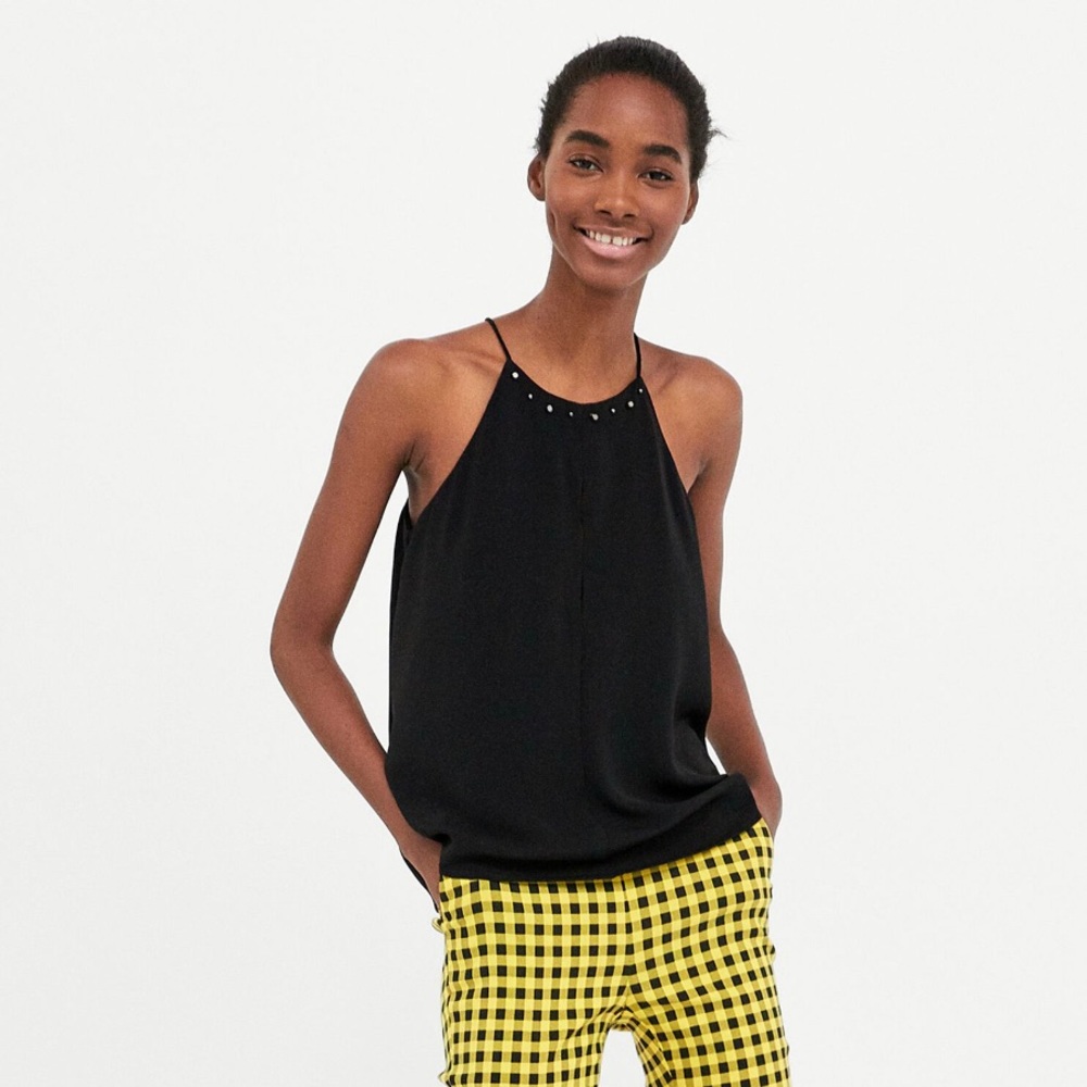 Studded HalterNeck Top